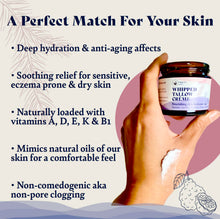 Load image into Gallery viewer, Tallow Skin Cream, Organic Grass-Fed & Finished - Handmade in Small Batches with Essential Oil Blends, Beef Tallow Moisturizer Balm for Body & Hands, Aurora Scent, 2oz / 60ml