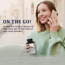 Load image into Gallery viewer, HAPPY FOX Irish Sea Moss Capsules with Burdock Root & Bladderwrack - Alternative to Seamoss Gummies or Powder, 90 Vegan Capsules, Made in USA