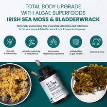 Load image into Gallery viewer, HAPPY FOX Irish Sea Moss Capsules & Mushroom Complex - Organic Seamoss with Adaptogens for Brain Health, 1500mg, 90 Vegan Capsules, Organic Mushroom Supplement