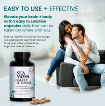 Load image into Gallery viewer, SEA MOSS + SMART SHROOMS CAPSULES | Brain and body functional support
