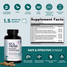 Load image into Gallery viewer, SEA MOSS + SMART SHROOMS CAPSULES | Brain and body functional support
